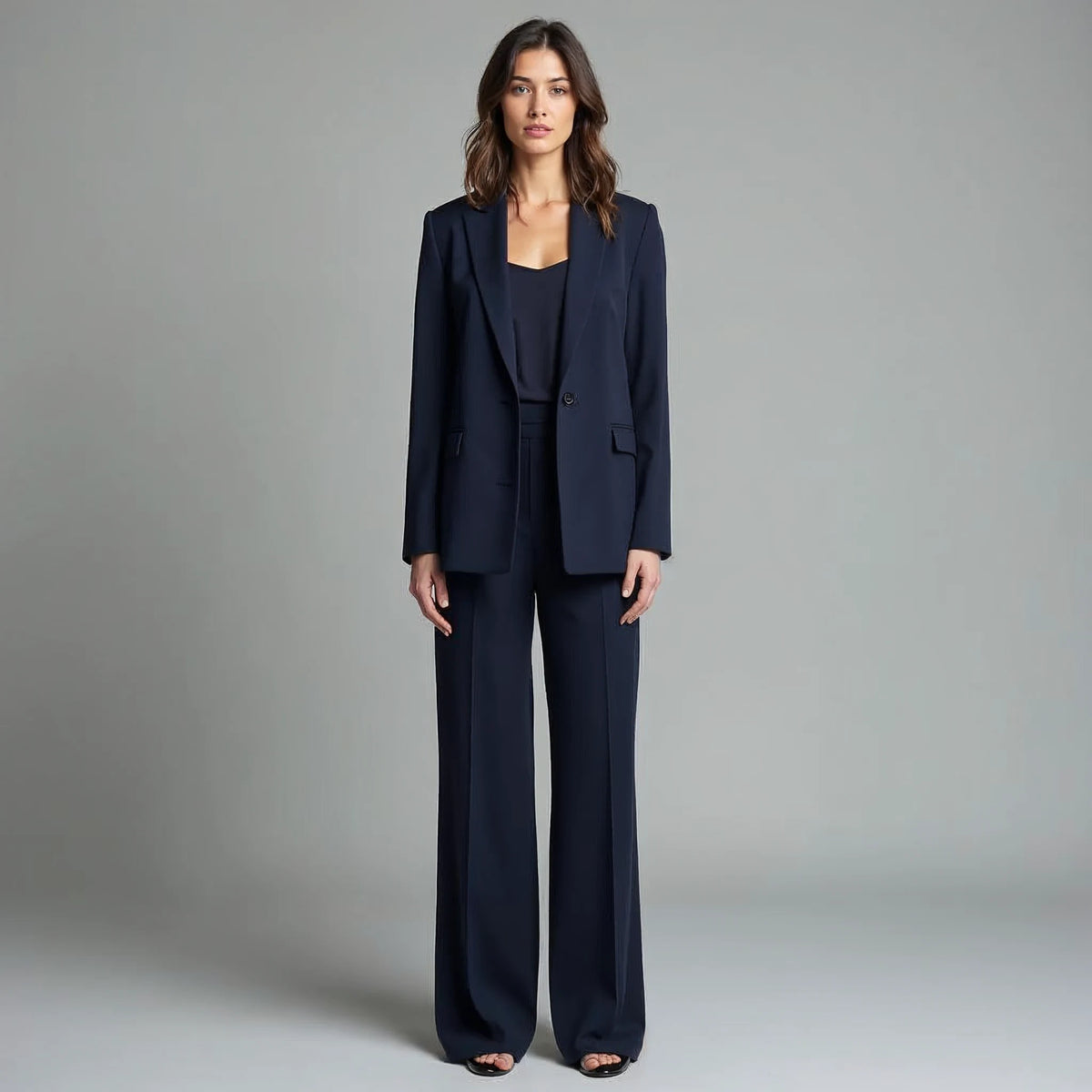 Amarelle - Blazer and Wide-Leg Flare Trouser Set