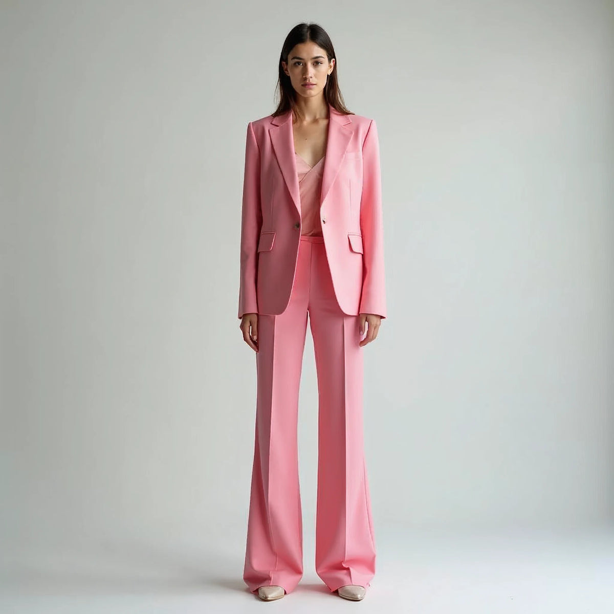 Amarelle - Blazer and Wide-Leg Flare Trouser Set