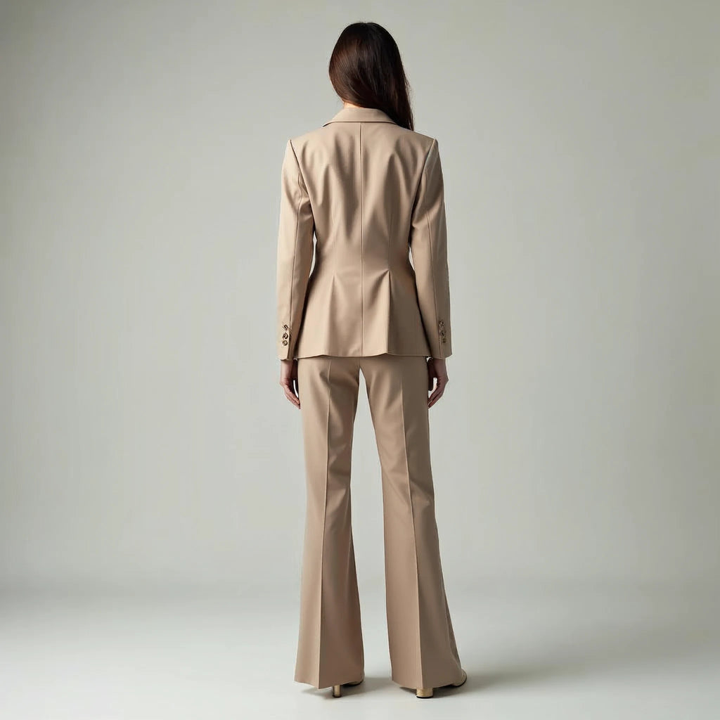 Amarelle - Blazer and Wide-Leg Flare Trouser Set