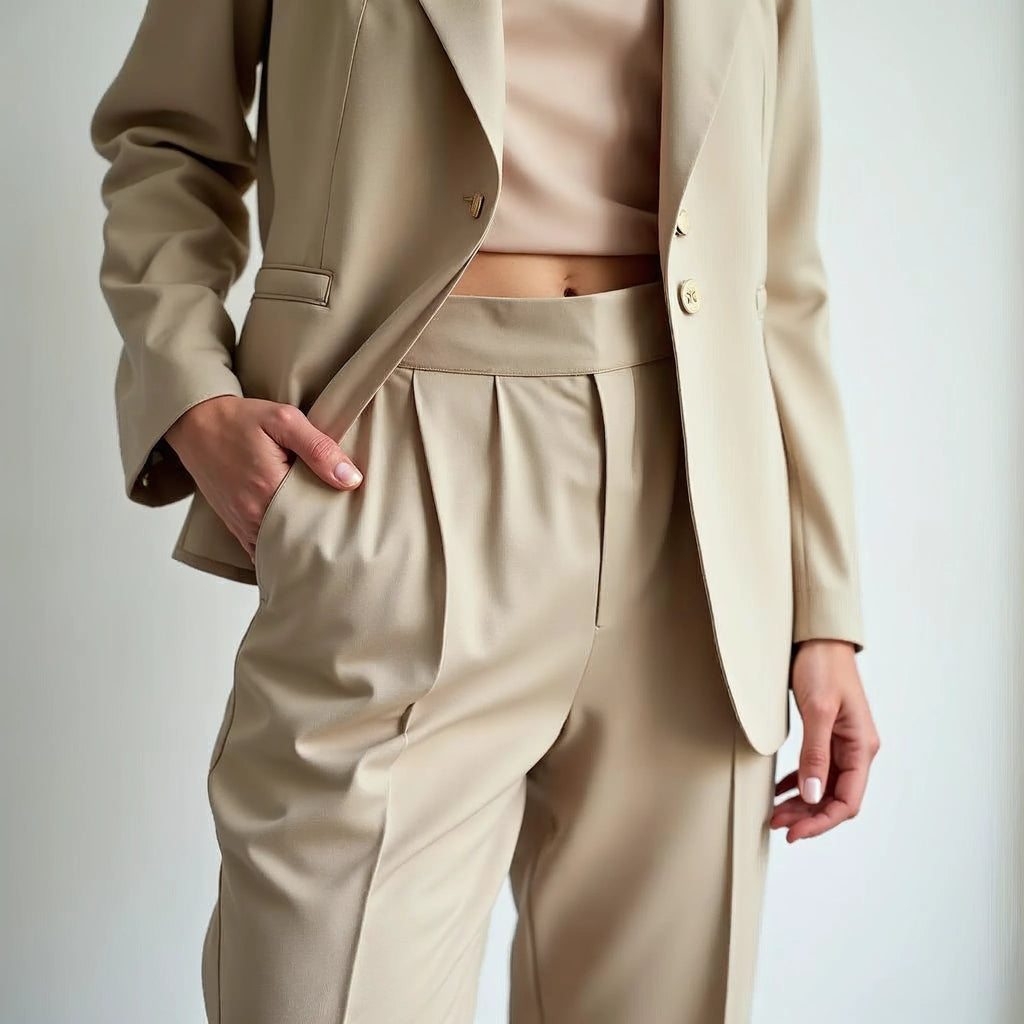 Amarelle - Blazer and Wide-Leg Flare Trouser Set