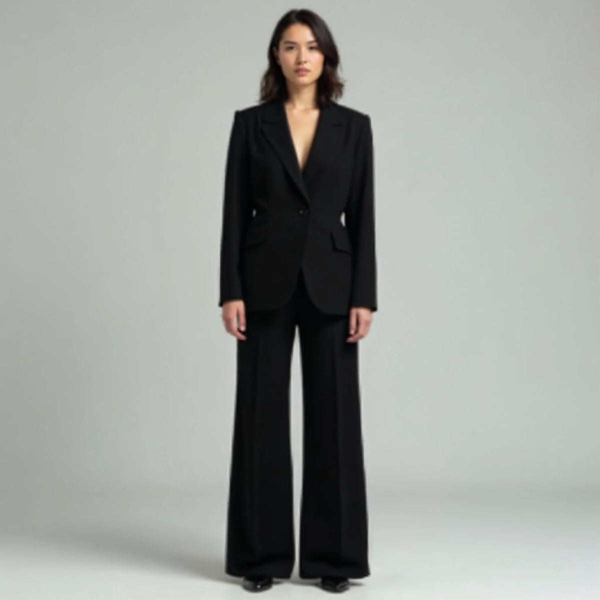 Amarelle - Blazer and Wide-Leg Flare Trouser Set