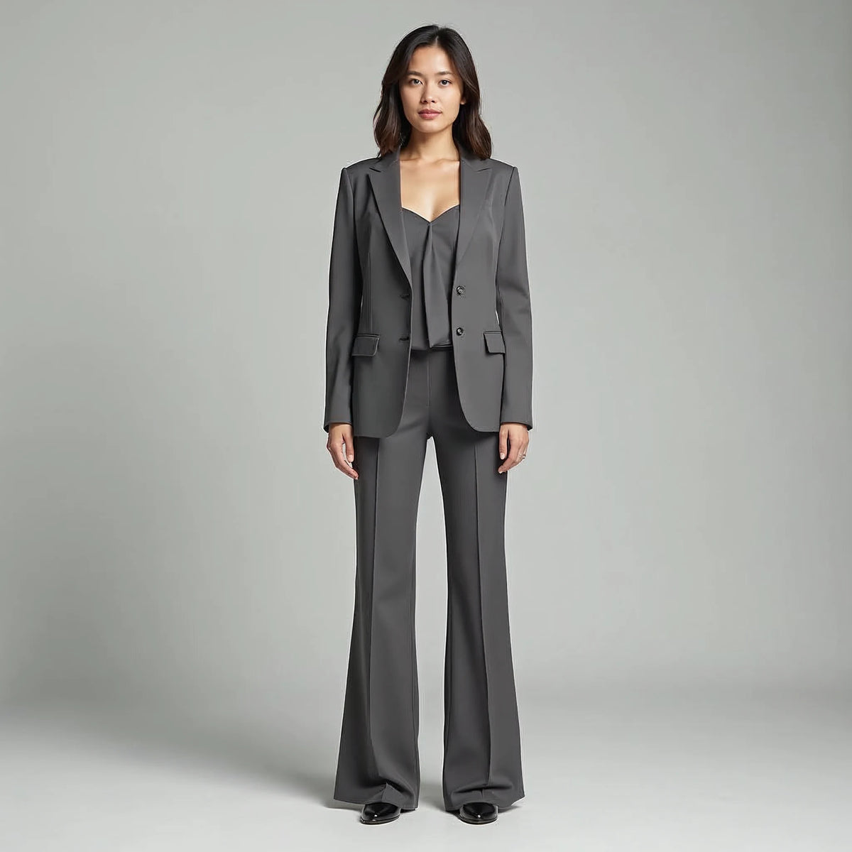 Amarelle - Blazer and Wide-Leg Flare Trouser Set