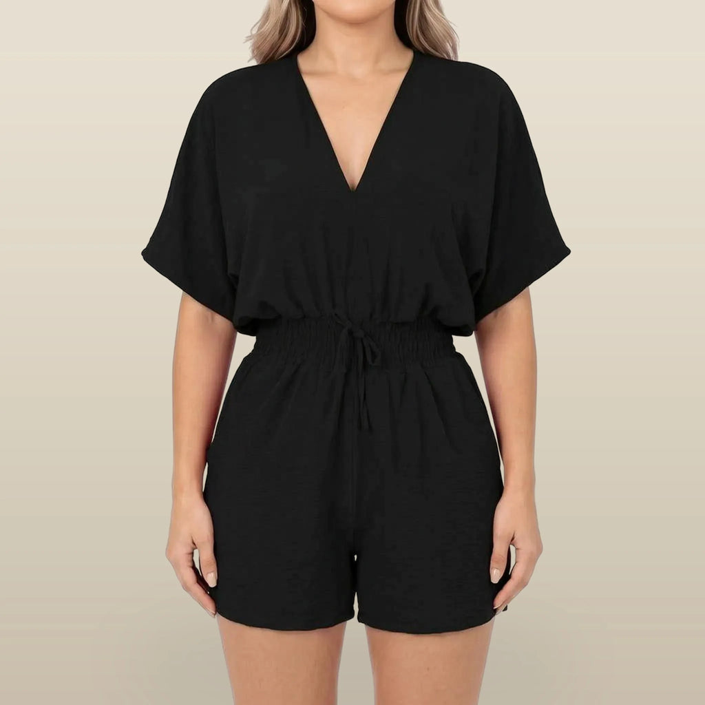 Arlisa - Casual Short-Sleeved V-Neck Summer Romper