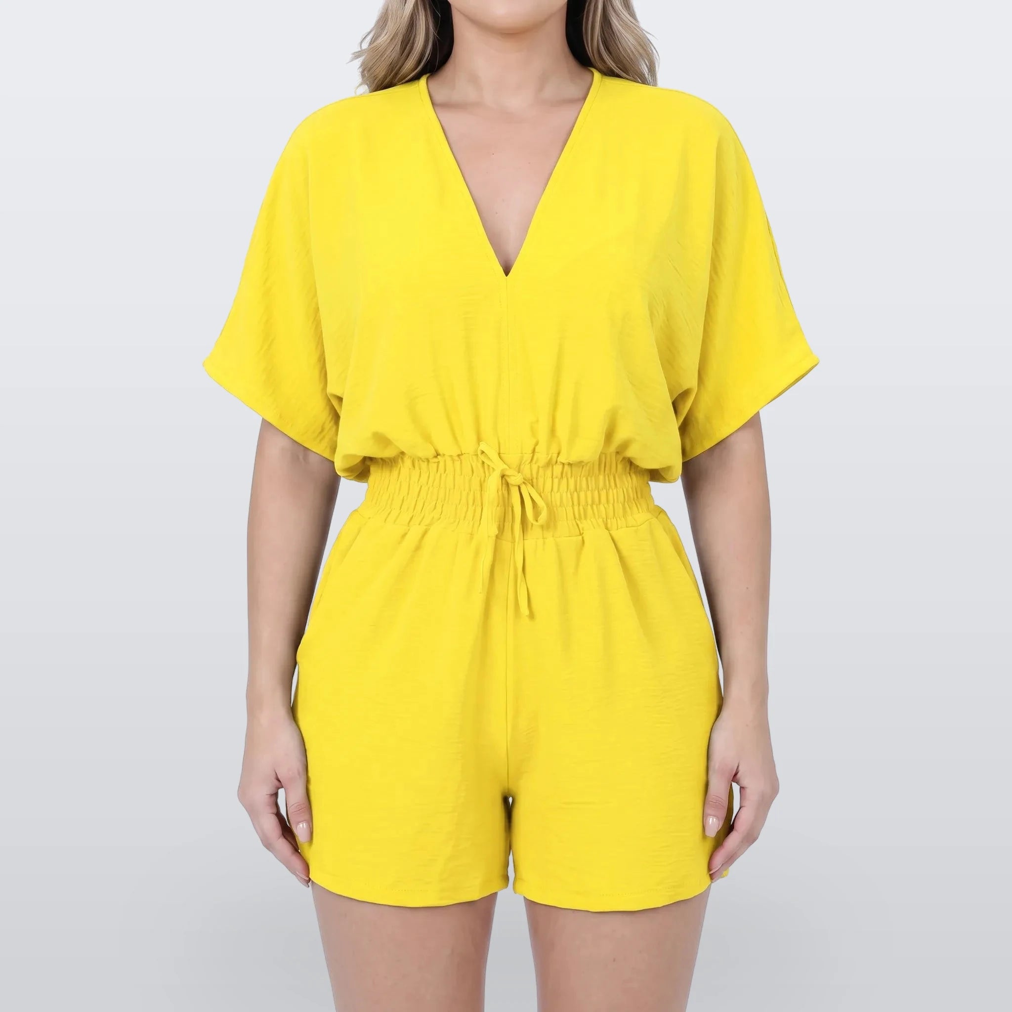 Arlisa - Casual Short-Sleeved V-Neck Summer Romper