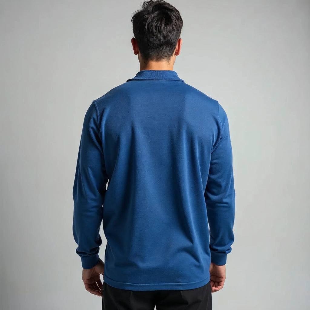 Ashden - Long-Sleeved Relaxed Pique Polo Shirt