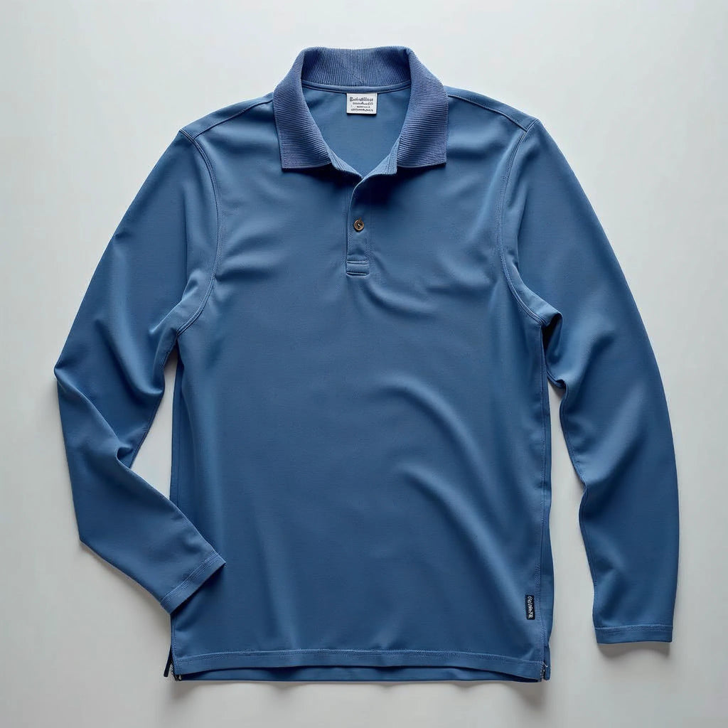 Ashden - Long-Sleeved Relaxed Pique Polo Shirt