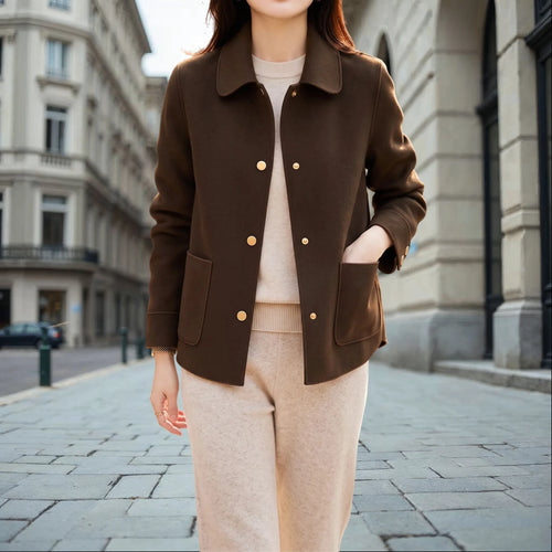 Avelis - Short Button-Front Coat