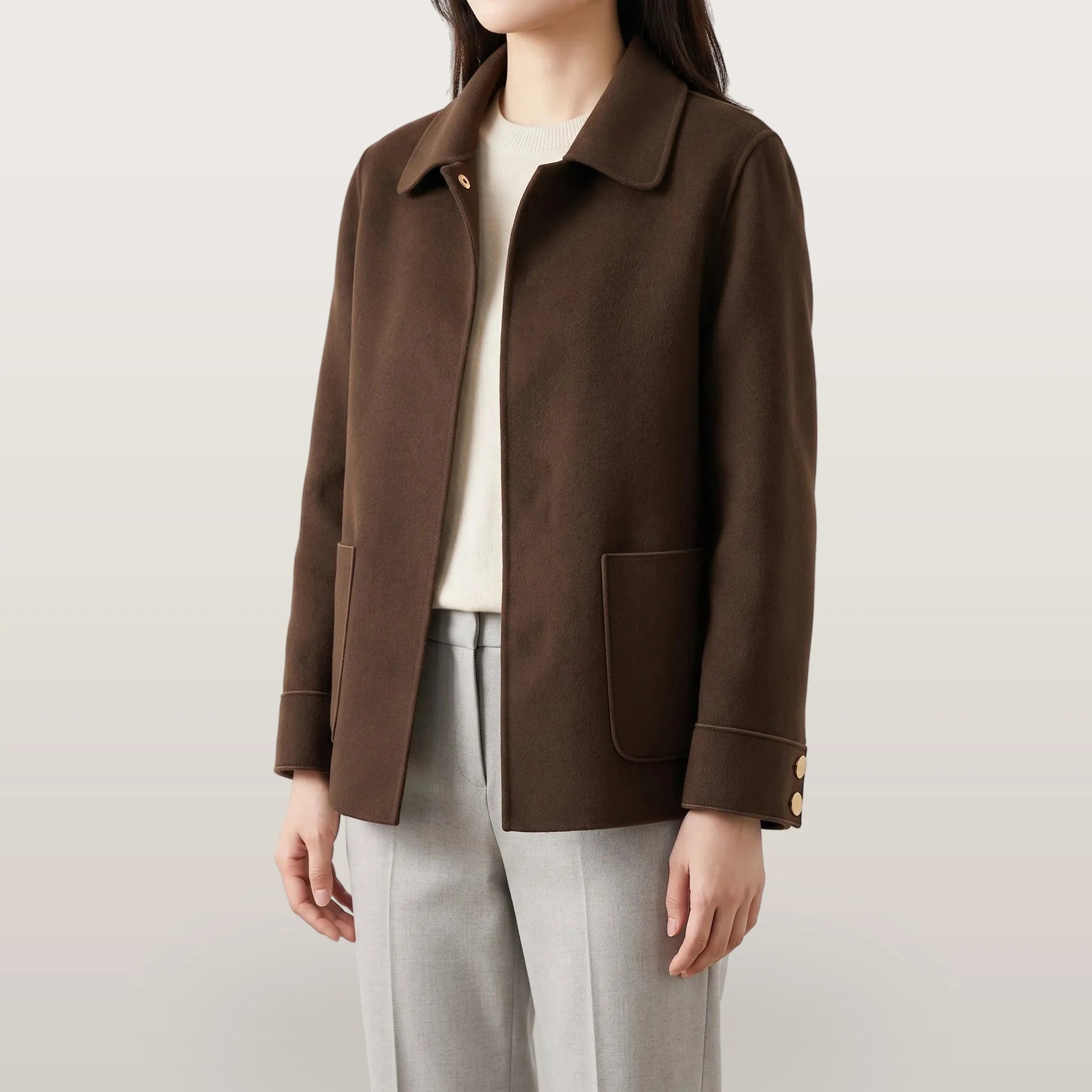 Avelis - Short Button-Front Coat