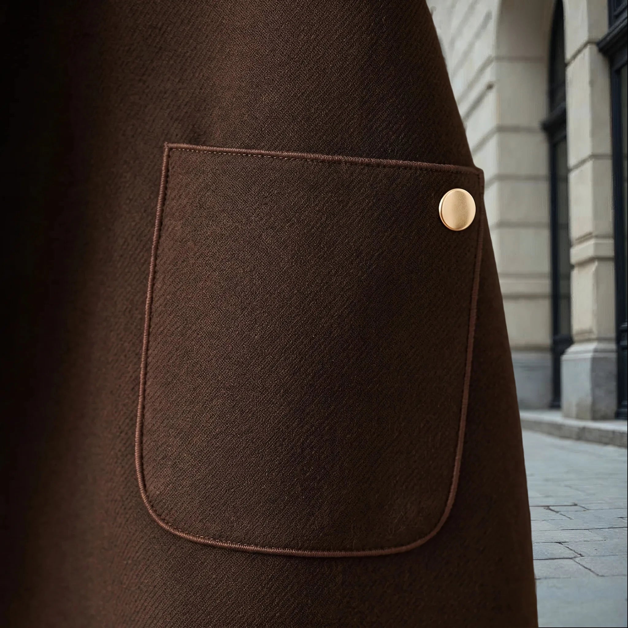 Avelis - Short Button-Front Coat