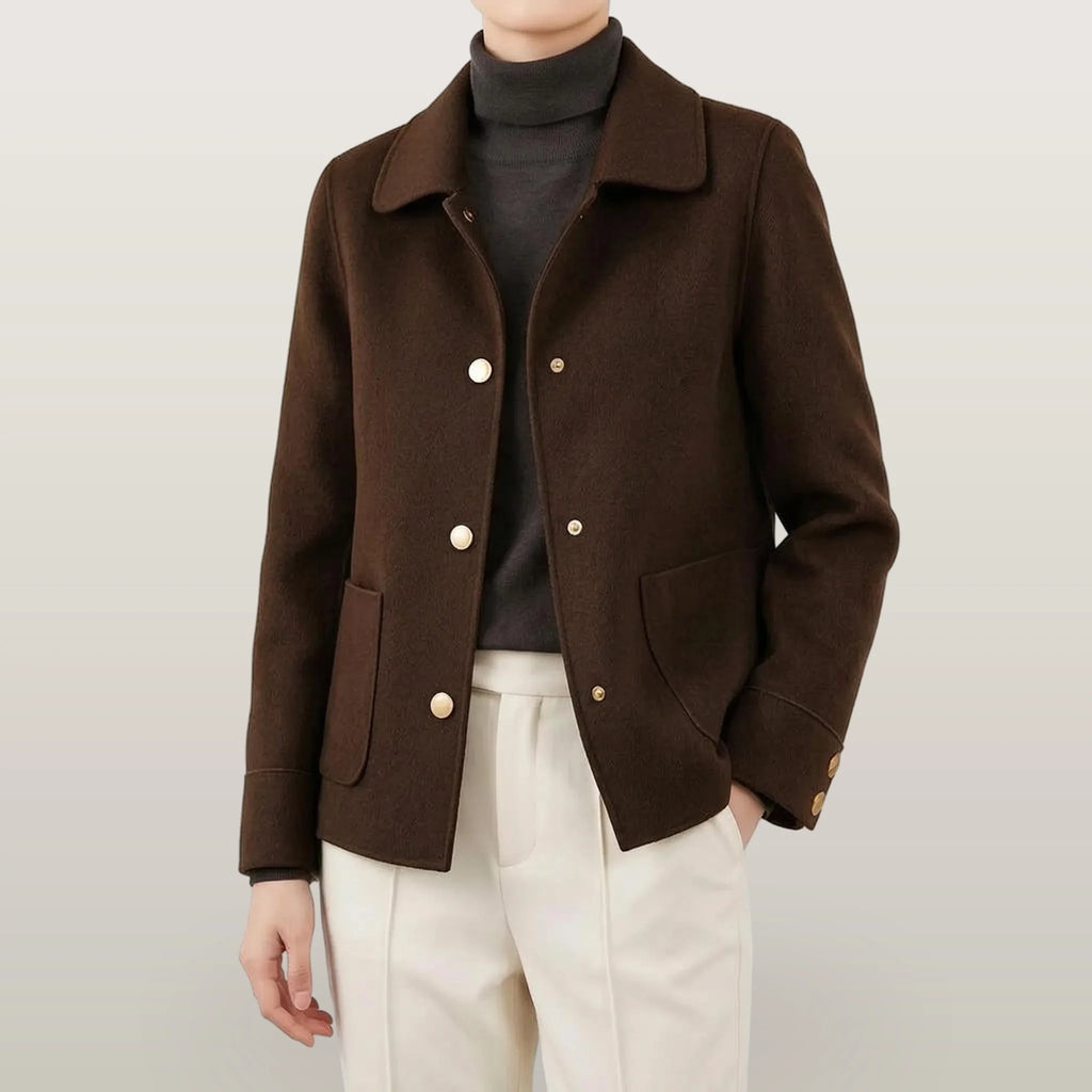 Avelis - Short Button-Front Coat