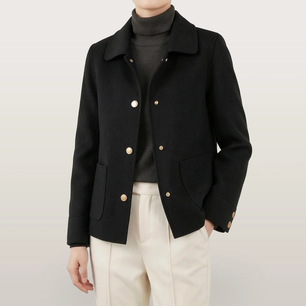 Avelis - Short Button-Front Coat