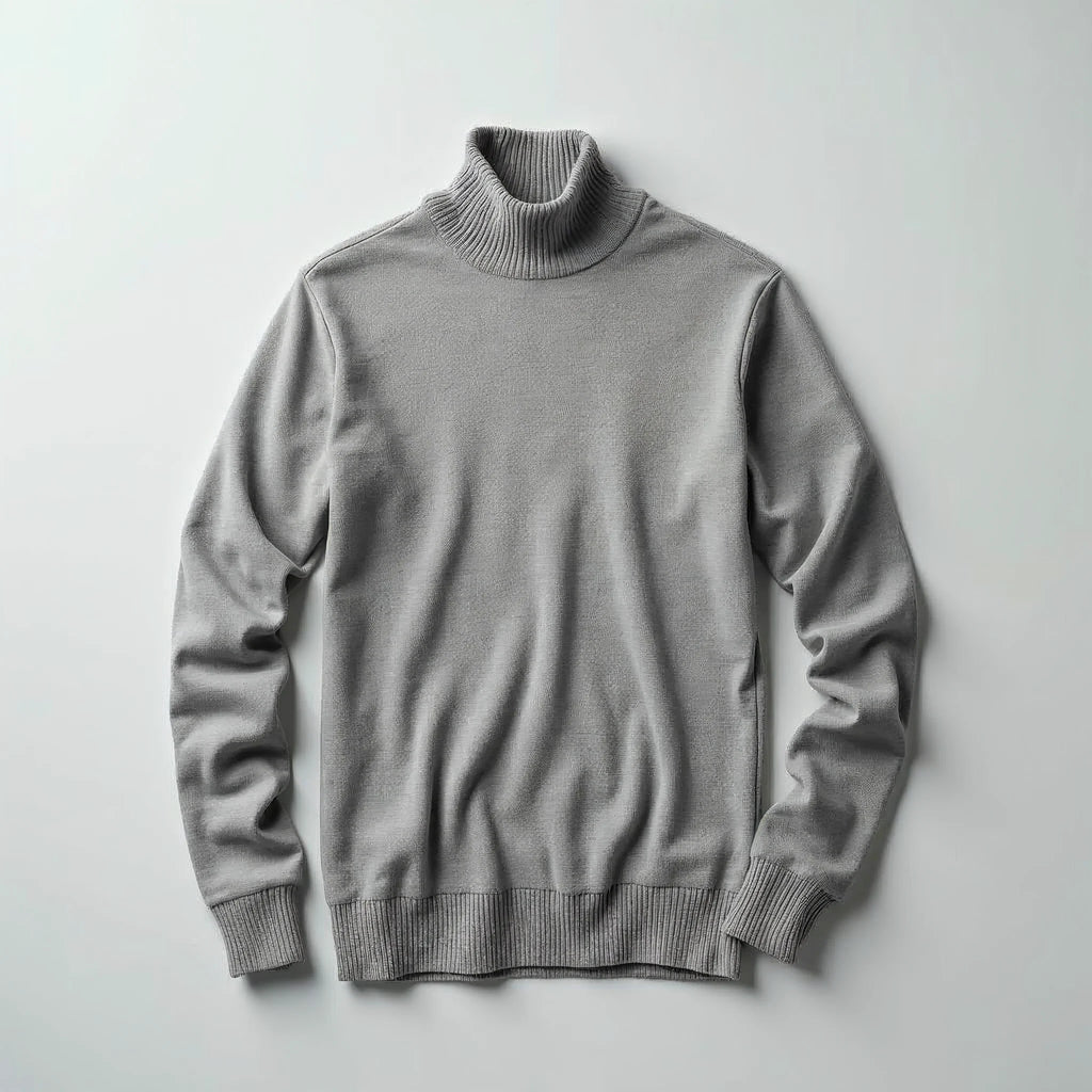 Calder - Ribbed Roll-Neck Merino-Look Jumper