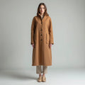 Cassienne - Stand-Collar Single-Button Wool-Look Coat