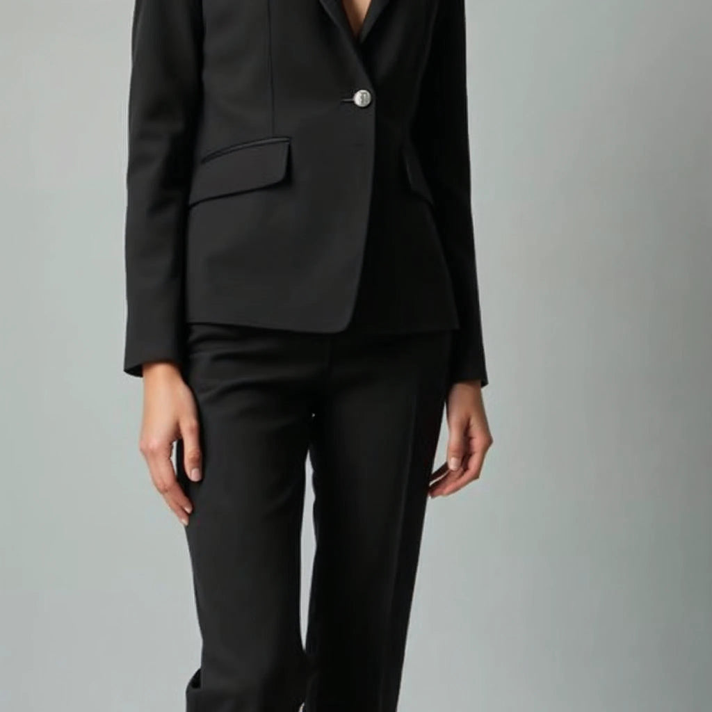 Estelune - Single-Button Blazer and Tailored Trouser Suit