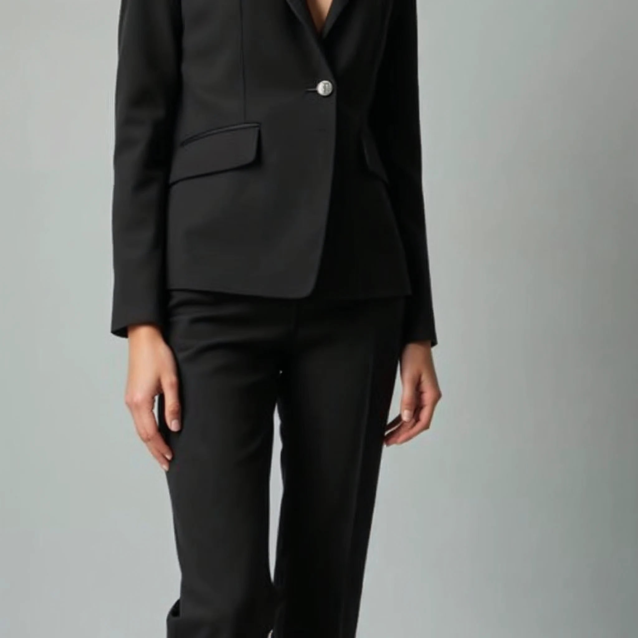 Estelune - Single-Button Blazer and Tailored Trouser Suit