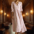 Florana - Long-Sleeved Floral Midi Dress