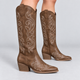 Grace | Embroidered Knee-High Western Boots