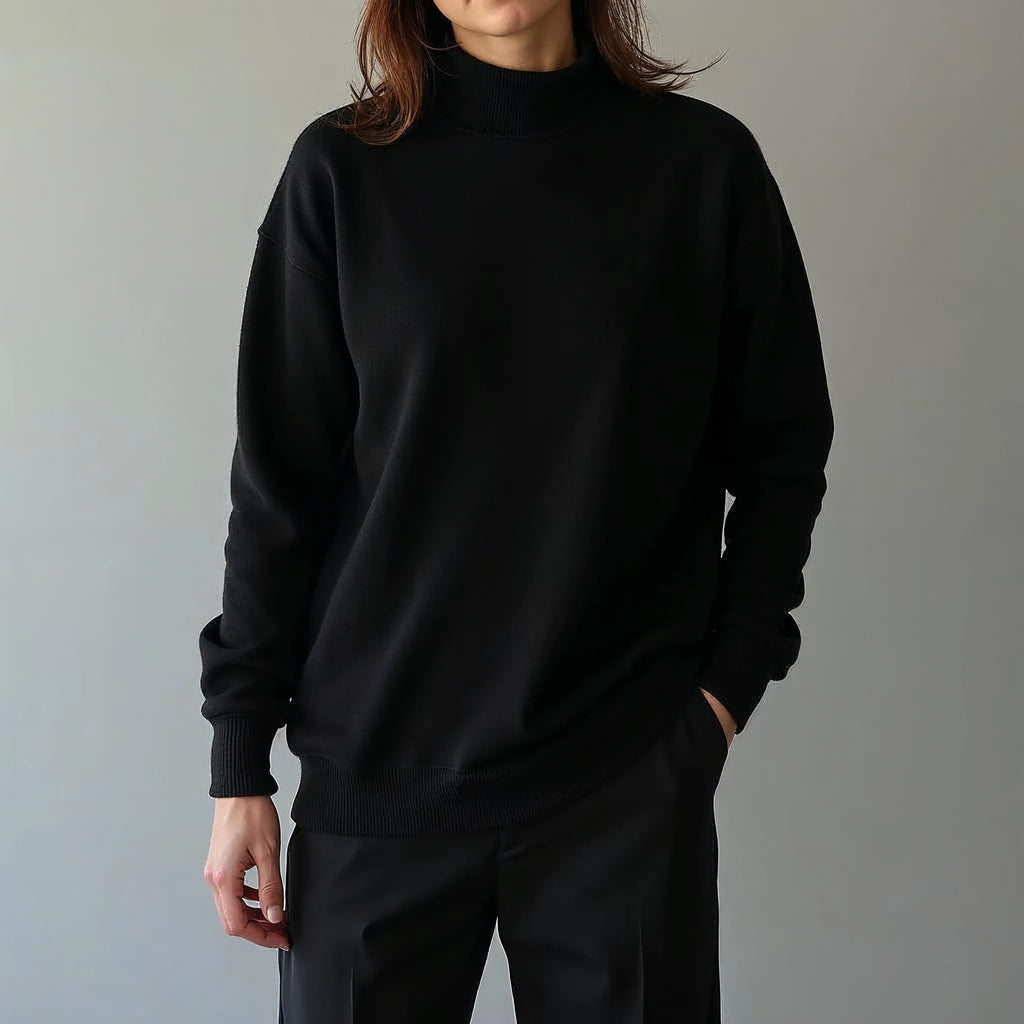 Marisole - Mock-Neck Fine-Knit Wool Jumper