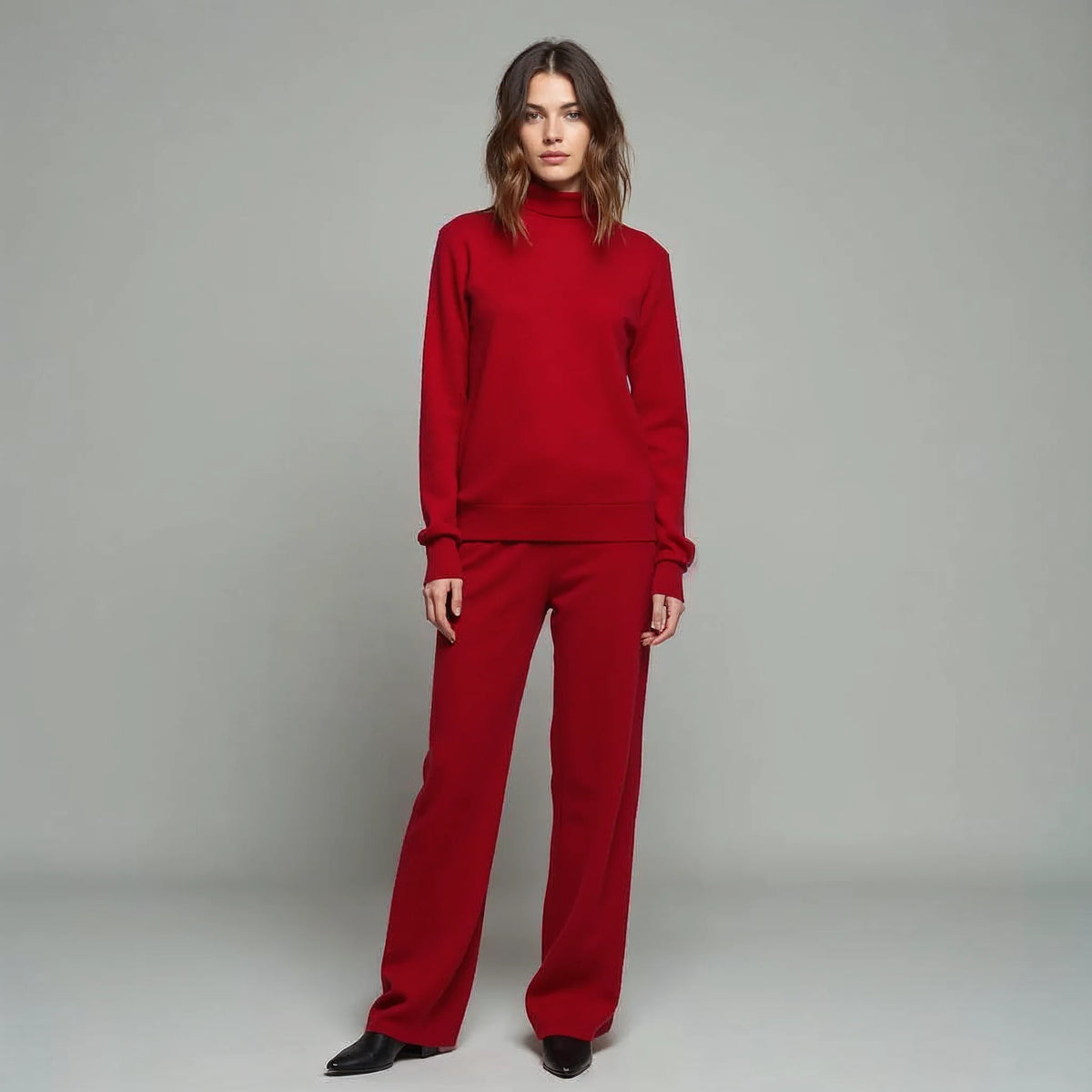 Marisole - Mock-Neck Fine-Knit Wool Jumper