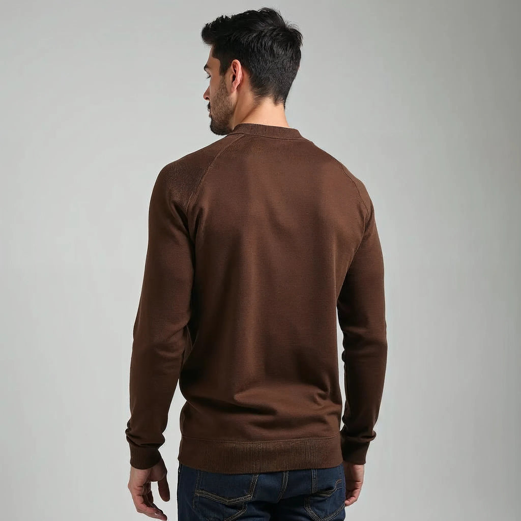 Marlowe - Half-Zip Mock-Neck Knitted Pullover