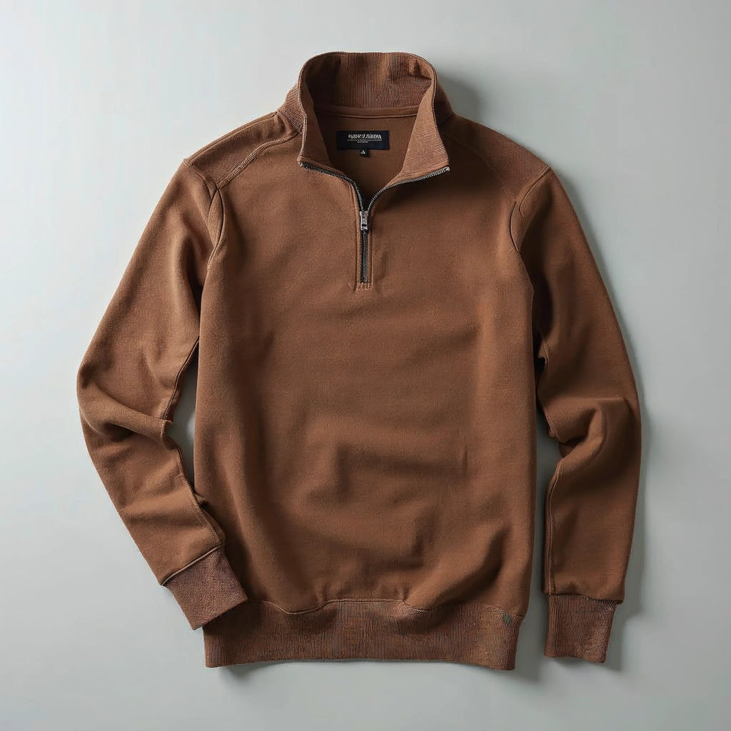 Marlowe - Half-Zip Mock-Neck Knitted Pullover