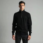 Marlowe - Half-Zip Mock-Neck Knitted Pullover