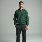 Marlowe - Half-Zip Mock-Neck Knitted Pullover