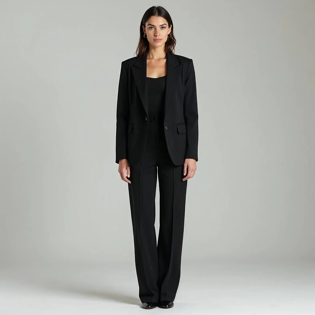 Odessine - Tailored Blazer and Straight-Leg Trouser Set