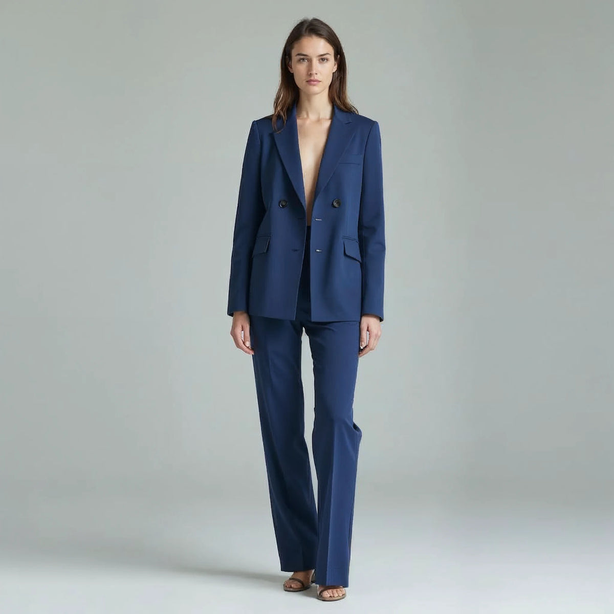 Odessine - Tailored Blazer and Straight-Leg Trouser Set