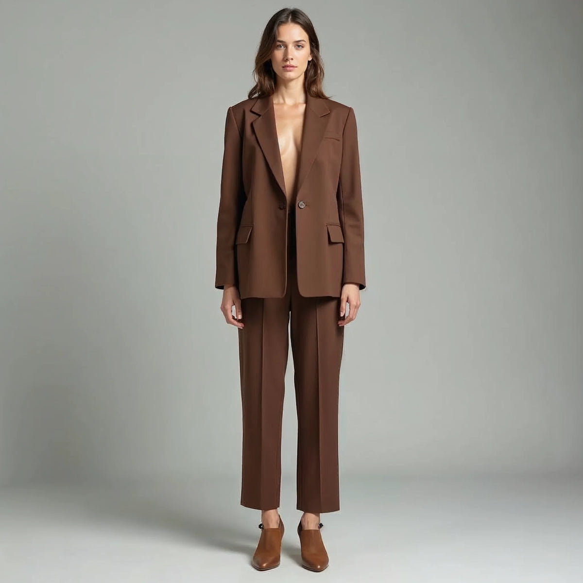 Odessine - Tailored Blazer and Straight-Leg Trouser Set