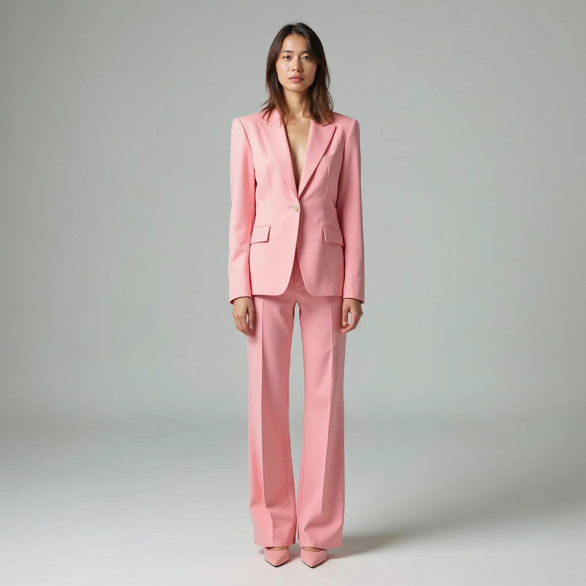 Odessine - Tailored Blazer and Straight-Leg Trouser Set