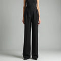 Perreine - High-Waisted Pleated Wide-Leg Trousers