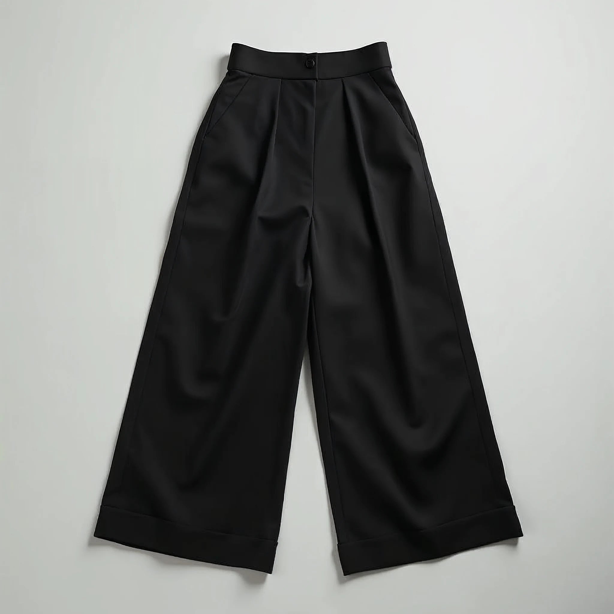 Perreine - High-Waisted Pleated Wide-Leg Trousers