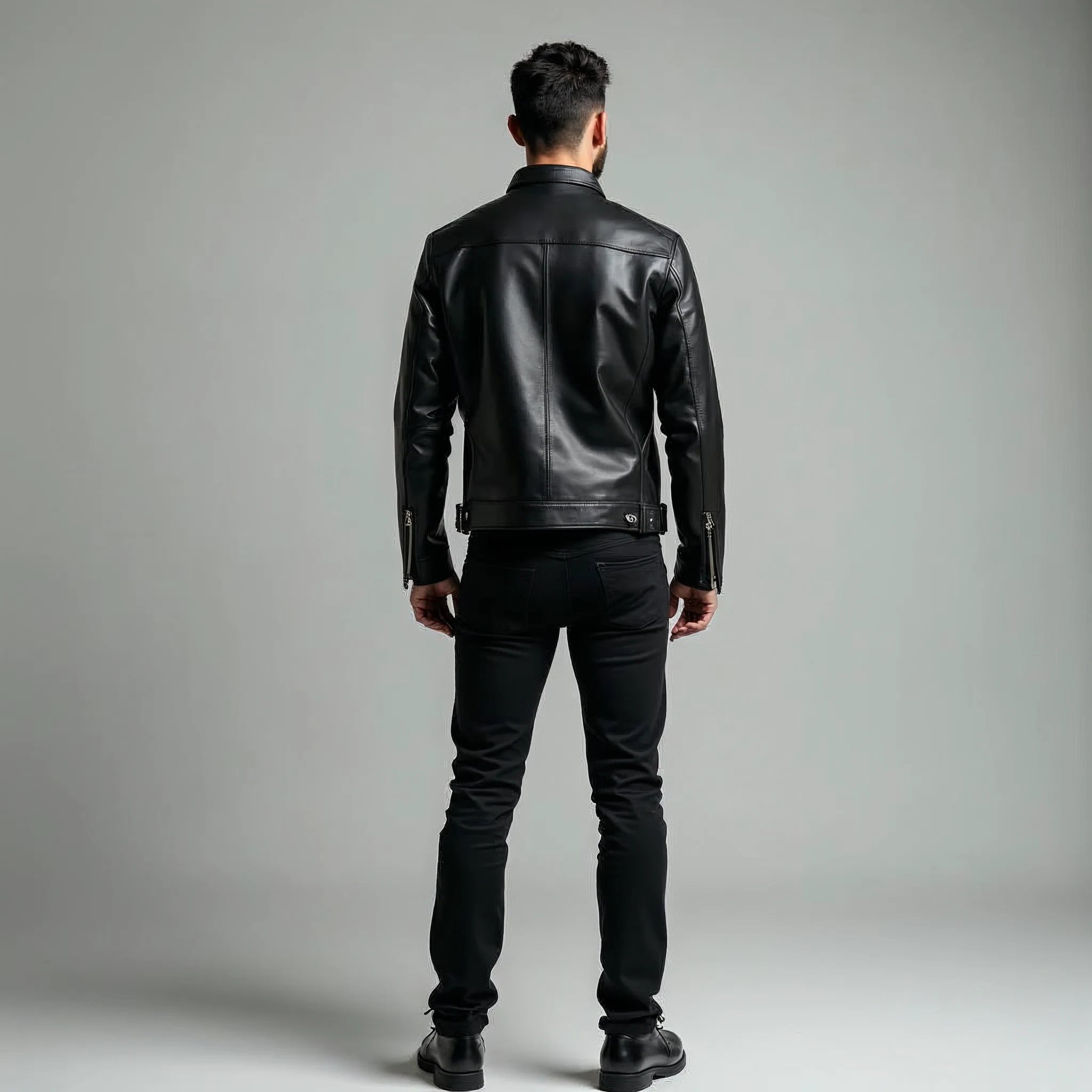 Renwick - Slim-Fit Stand-Collar Biker Jacket