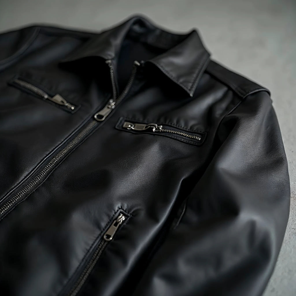 Renwick - Slim-Fit Stand-Collar Biker Jacket