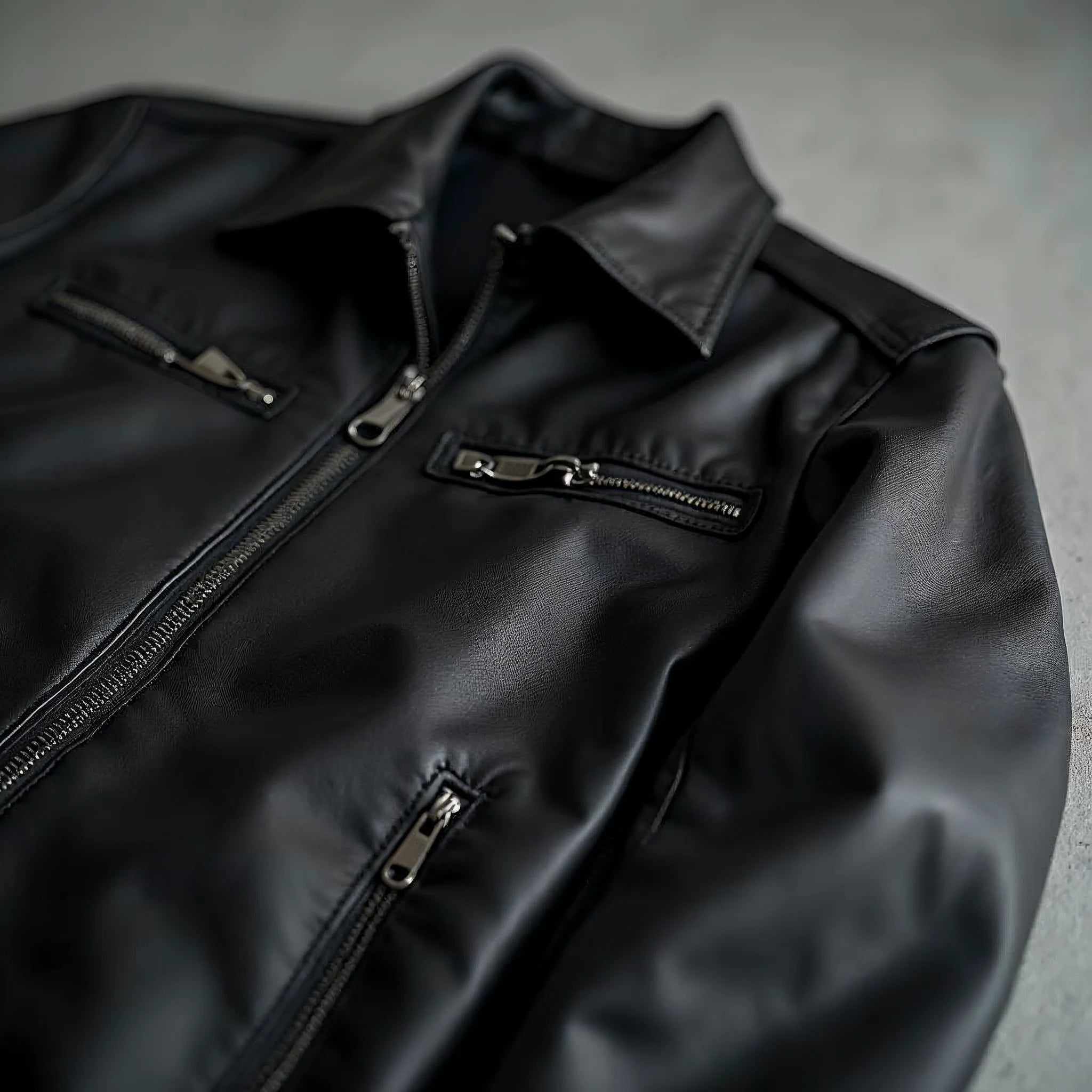 Renwick - Slim-Fit Stand-Collar Biker Jacket
