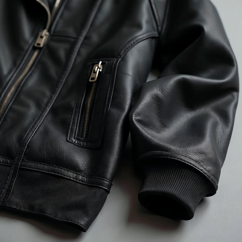 Renwick - Slim-Fit Stand-Collar Biker Jacket