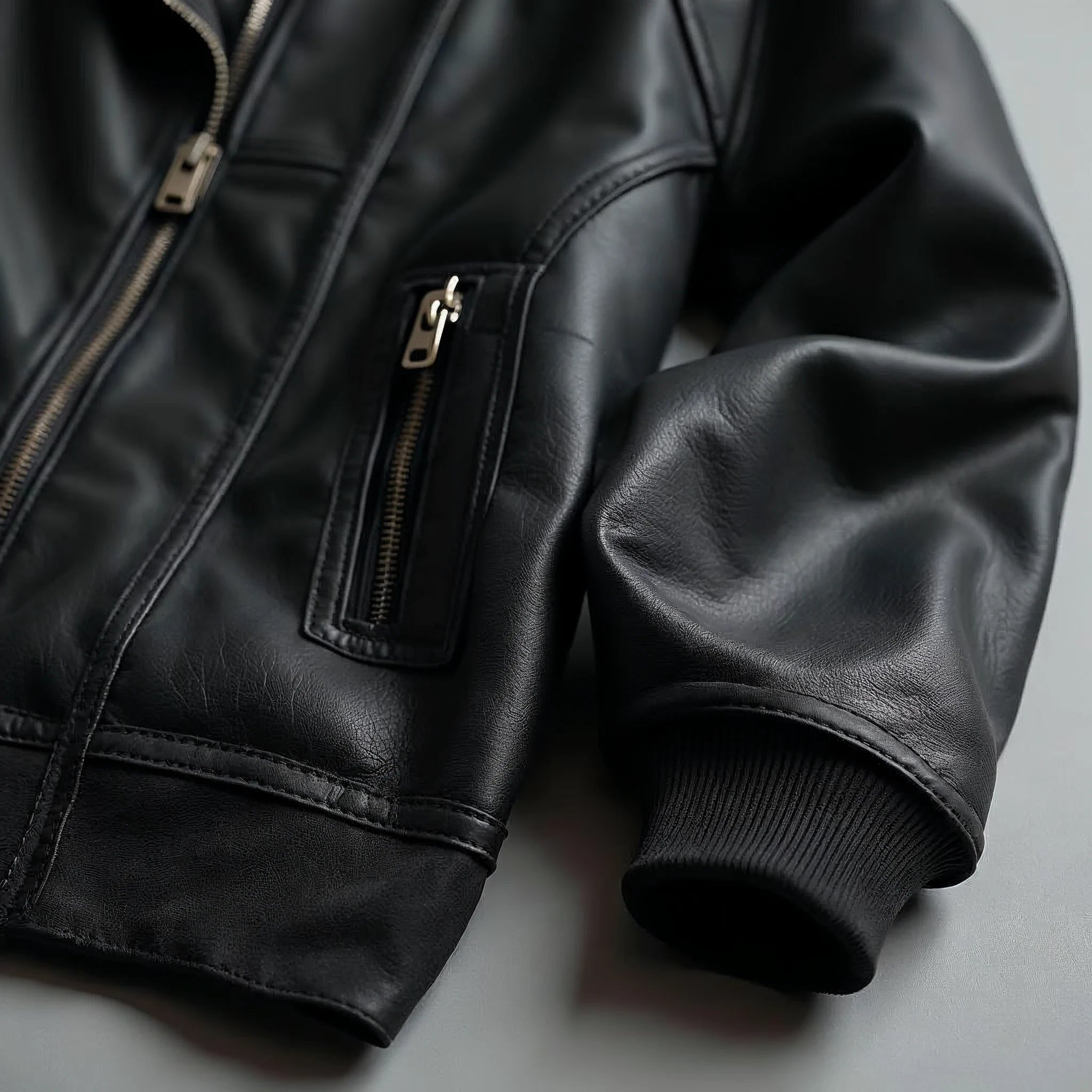 Renwick - Slim-Fit Stand-Collar Biker Jacket