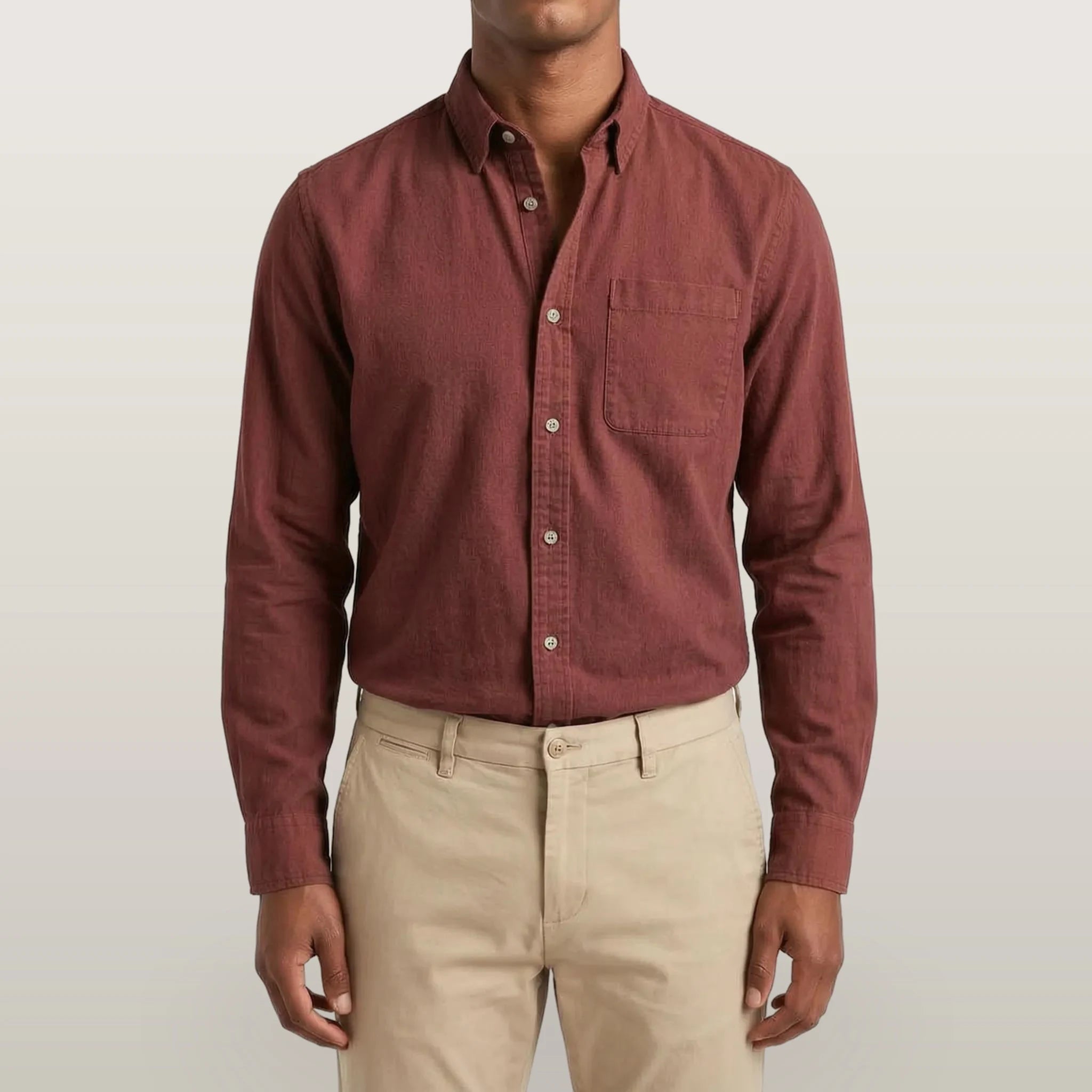 Rovent - Casual Long-Sleeved Button-Up Shirt