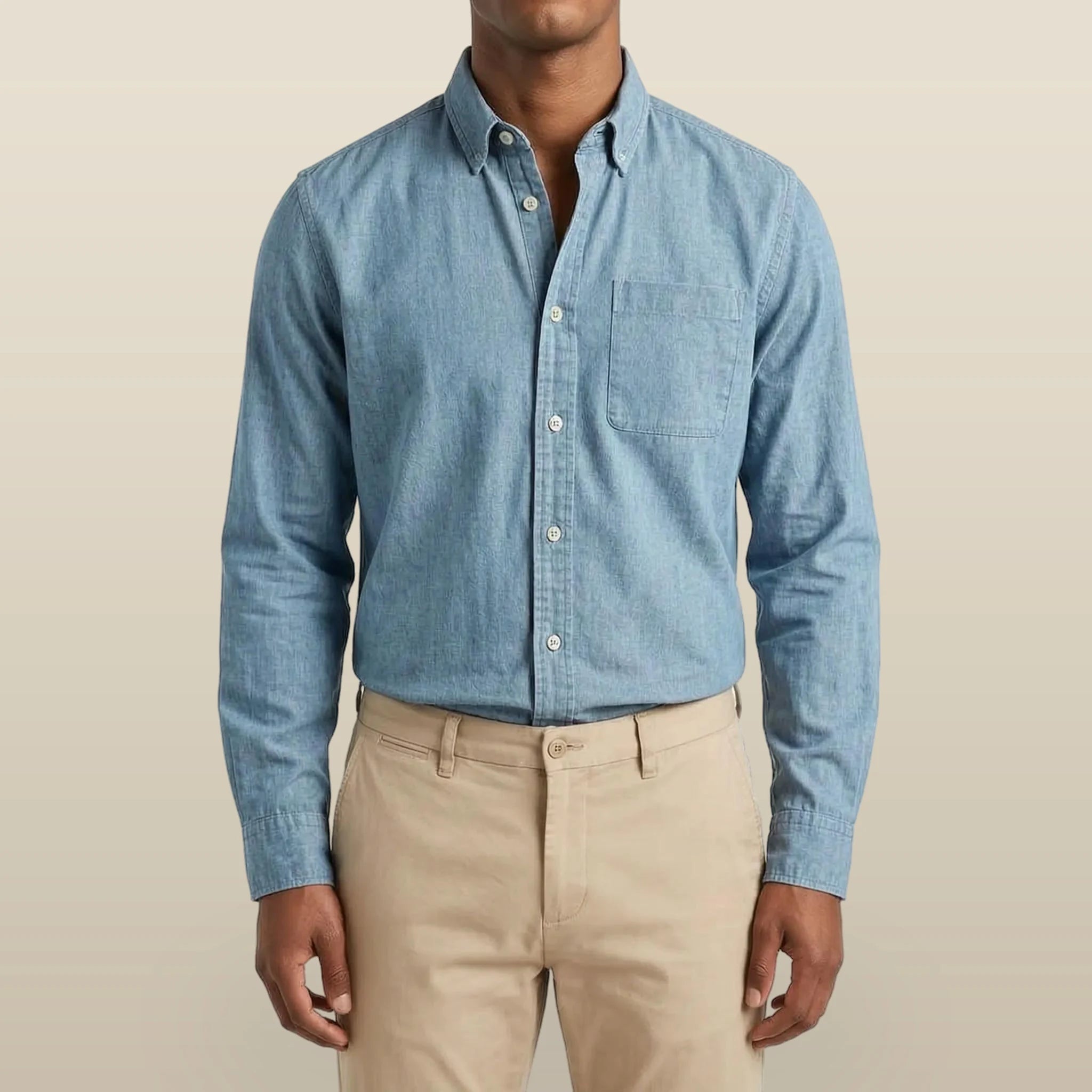 Rovent - Casual Long-Sleeved Button-Up Shirt