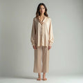 Selvane - Draped Cowl-Neck Satin Blouse