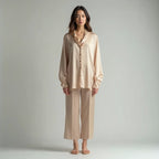 Selvane - Draped Cowl-Neck Satin Blouse
