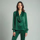 Selvane - Draped Cowl-Neck Satin Blouse