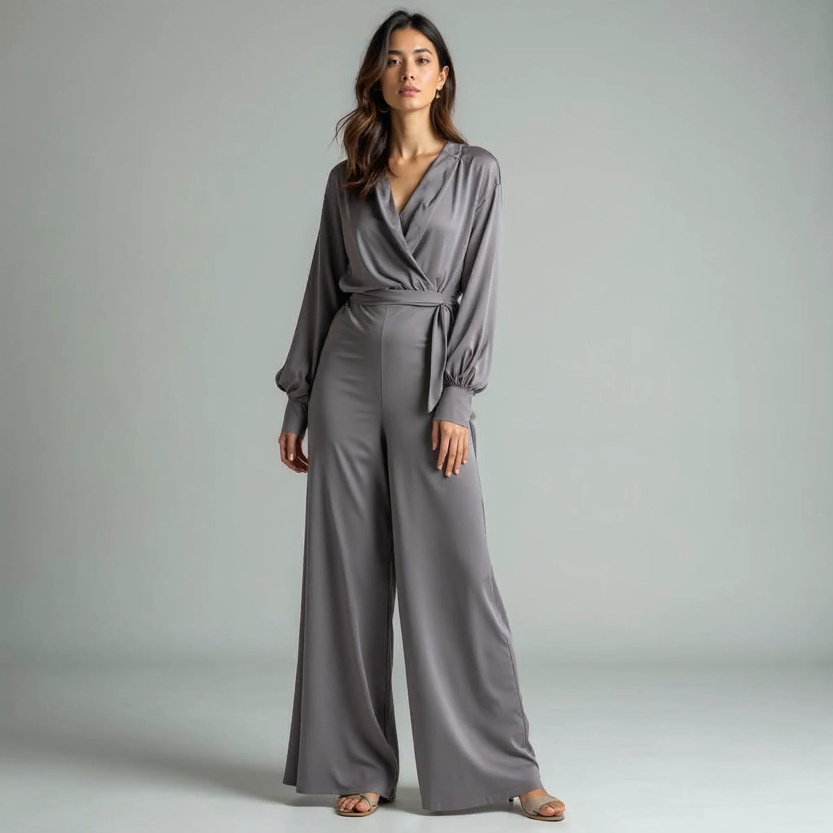 Selvane - Draped Cowl-Neck Satin Blouse
