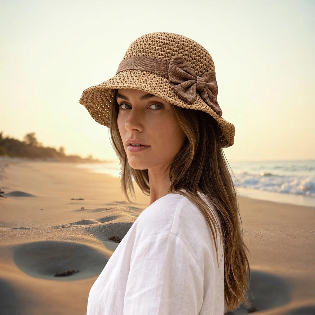 Sombrea - Woven Texture Retro Sun Hat