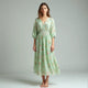 Verlaine - Floral V-Neck Smocked-Waist Midi Dress