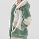 Adelaide | Women's Hooded Colour Block Faux Fur Jacket
