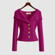 Adeliza | Women's Elegant Ribbed Cardigan with Gold-Tone Buttons