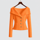 Adeliza | Women's Elegant Ribbed Cardigan with Gold-Tone Buttons