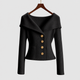 Adeliza | Women's Elegant Ribbed Cardigan with Gold-Tone Buttons